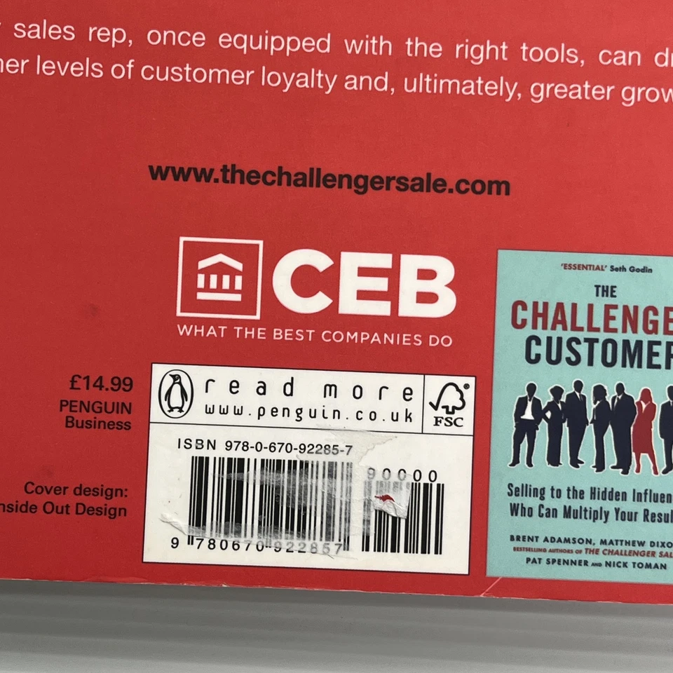 The Challenger Sale by Matthew Dixon Paperback Book Business Sales ACCEPTABLE - image 3 of 4