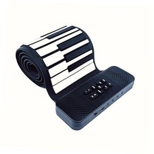 88 Key Roll up Piano Keyboard, pure piano sound source by France 88 key Black