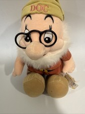 25" VINTAGE DISNEY Giant Plush Doc Snow White Seven Dwarfs Disney Store Tags