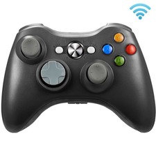 Wireless Controller Gamepad Joystick for Xbox 360 PC Windows with Receiver Black