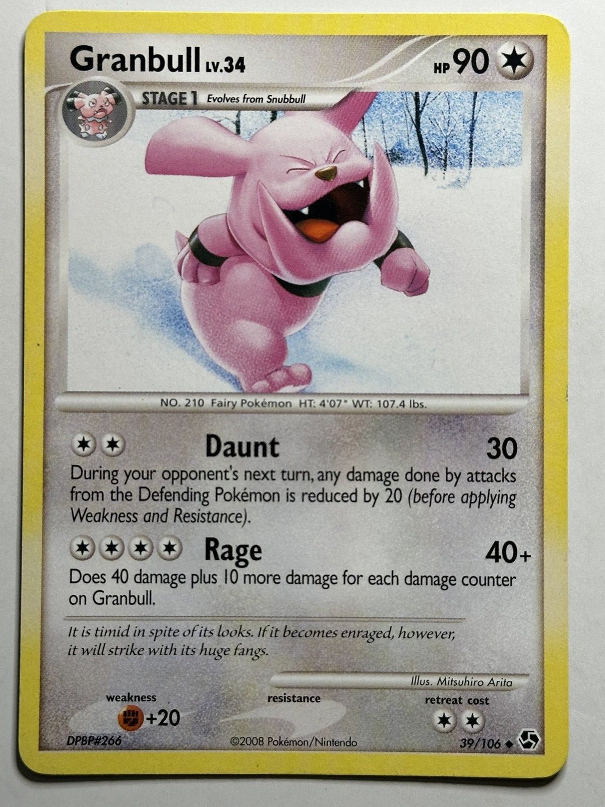 Granbull Great Encounters 39/106 MP-LP Pokémon Card