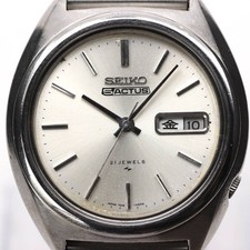 SEIKO ACTUS Automatic Men's Watch, 21 Jewels, 6106-8420, Silver Dial, Day-Date,