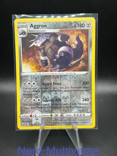 AGGRON 111/198 R CHILLING REIGN POKEMON REVERSE HOLO NM/M