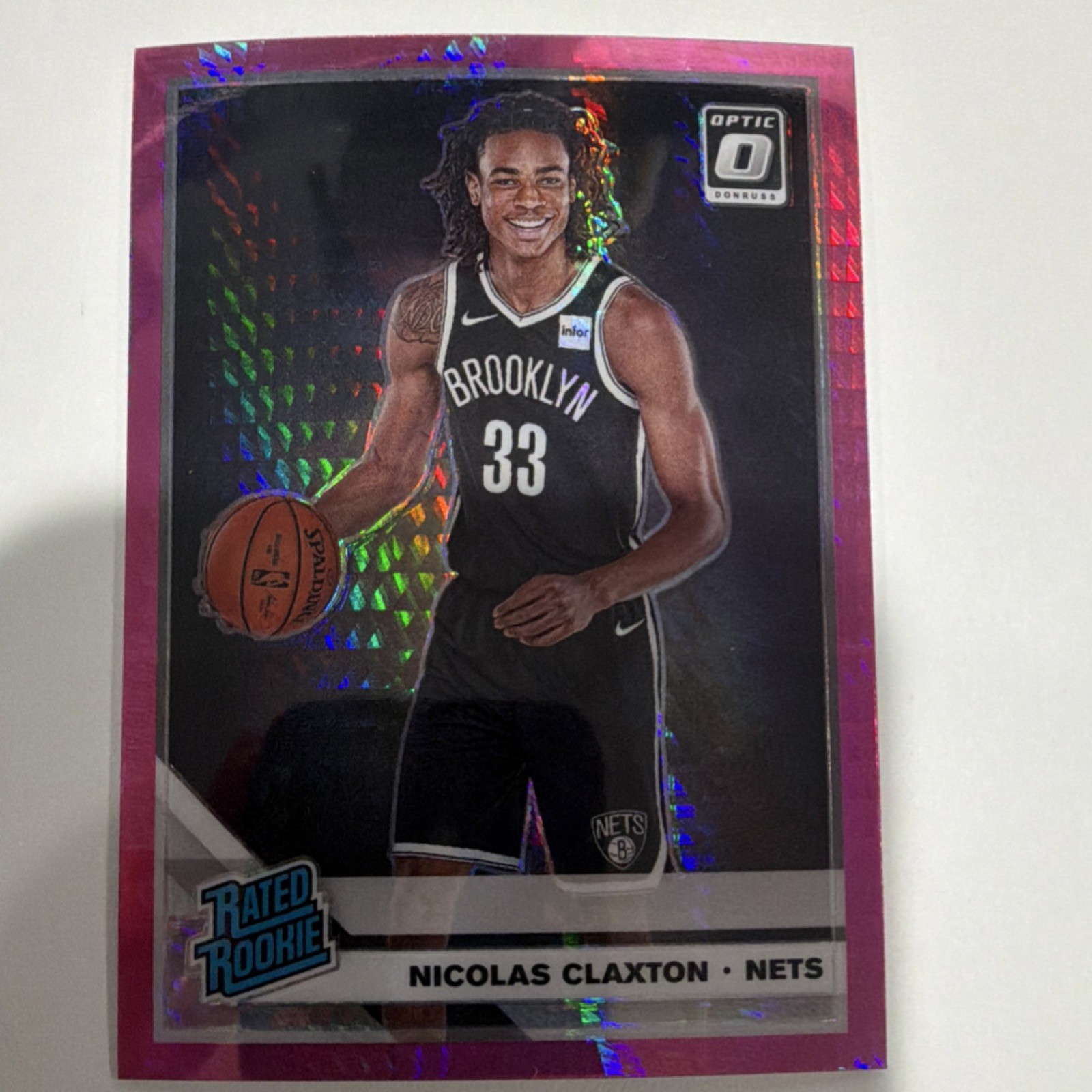 2019-20 Panini Donruss Optic Nicolas Claxton Pink Hyper Prizm #171 NBA