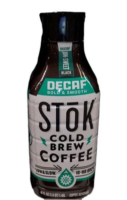 SToK Cold Brew Coffee, Unsweetened Black, Decaf : 48 Fl oz : Fast S&H Out 