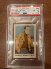 PSA 8 HUMPHREY BOGART 1952 Maple Leaf Gum Card #46  (Highest Graded)