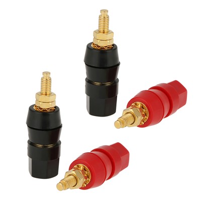 4 Stücke Schwarz Und Rot Audio Lautsprecher Binding Post Für Banana Jack Ada BA