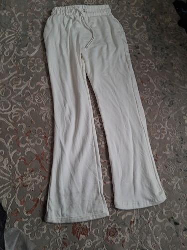 Better Together Sweatpants Women's L White Fleece Comfort Drawstring L-36
