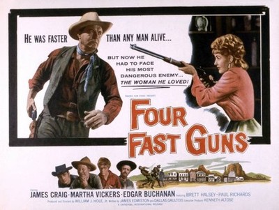 Four Fast Guns James Craig Martha Vickers Old Movie Photo