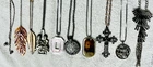 10 pc Pendant Necklace Jewelry Rhinestones Dangles Hobbit Chain Tassel Lot n884
