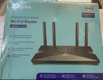 New Sealed TP-Link AX1500 Dual Band Wi-fi 6 Router Archer Ax 1500