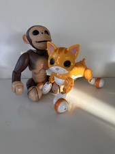 Spin Master Zoomer Kitty Whiskers  Zoomer Chimp Interactive Robot Toy Lot