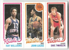 1980-81 Topps #94 / 173 / 202 Williams / Lucas / Twardzik BASKETBALL Warriors