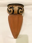 Weller Souevo 1910s Vintage Art Pottery Brown Native American Design Wall Pocket