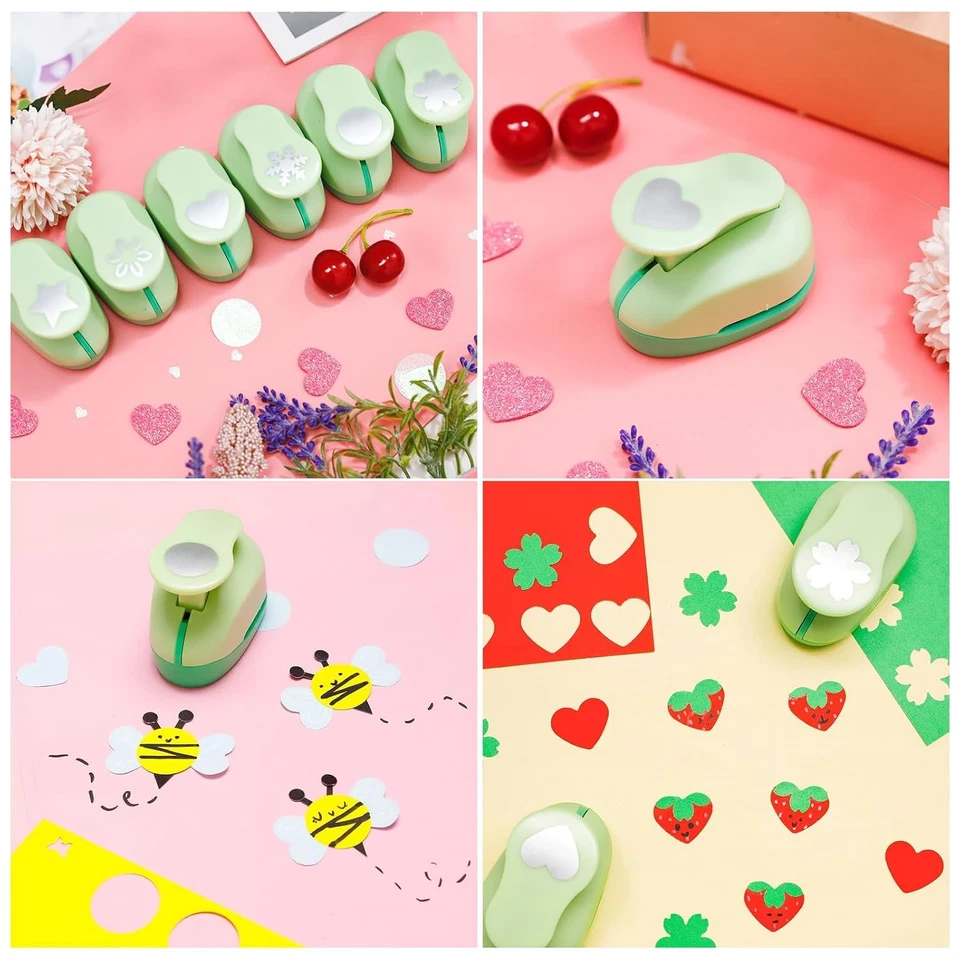 Perforadoras de papel para manualidades, perforadoras para niños, formas de perforadoras artesanales de 1 pulgada, Foto 3 de 4