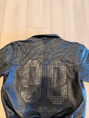 Opium Pelle Pelle PLAYBOI CARTI Black Studded Embroidered Leather