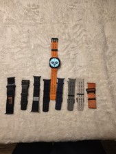 Samsung Galaxy Watch5 Pro LTE GPS Water-Resistant Titanium 45mm w/ Orange Bands