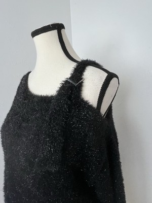 Black Boho Long Sleeve Blouse By Arzu Sabanci For Koton, Size M Off Of Shoulder