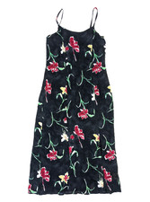 GERRY WEBER Sommer Kleid 40 Viskose Träger Maxi A-Linie Ärmellos Blumen