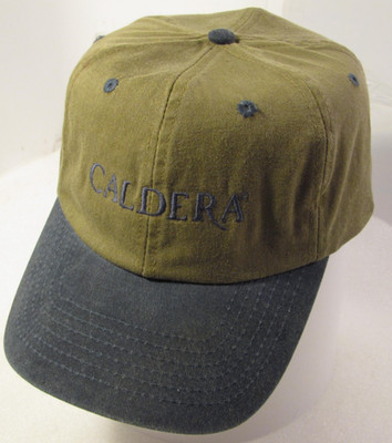 Caldera Island Cap Unsex Green Blue Stonewashed Adjustable Dad Hat Penguin Logo