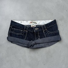 YMI Denim Shorts Juniors 7 Blue Rolled Cuff Dark Wash Short Shorts Casual