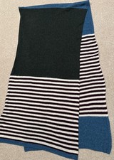 Brora Cashmere Luxury Scarf Colour block  Made in Scotland