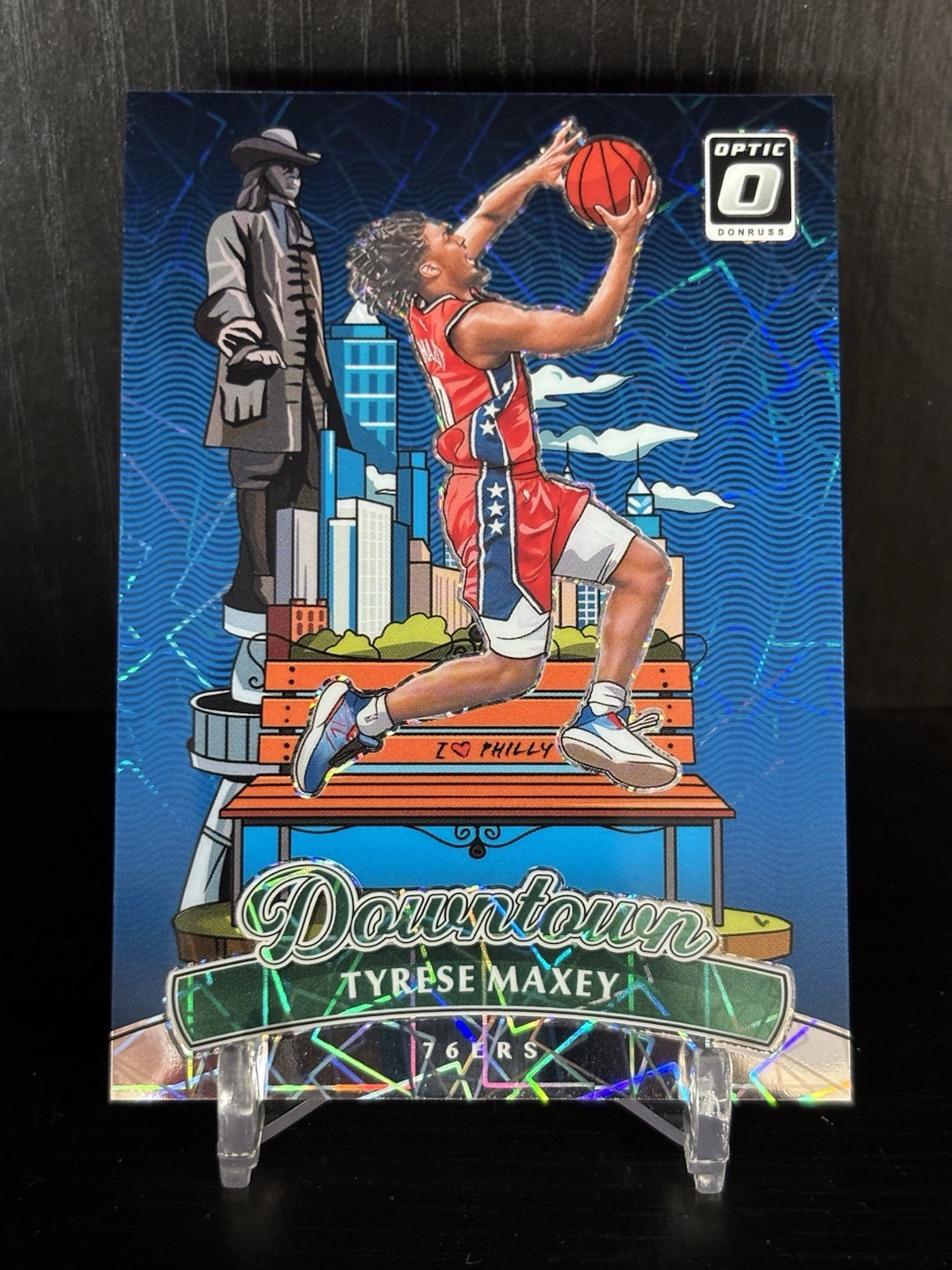 2024-25 Panini Donruss Optic Tyrese Maxey Downtown #13 76ers