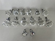14 x Crystal Glass Drawer Cabinet Cupboard Knobs Hardware 12 x Large 2 x Small