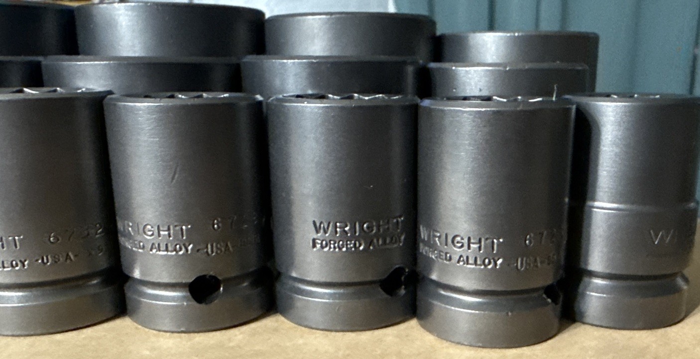 NOS WRIGHT TOOL 23pc SAE IMPACT SOCKET SET 3/4” Dr 12pt STD 3/4” - 2-3/16” USA