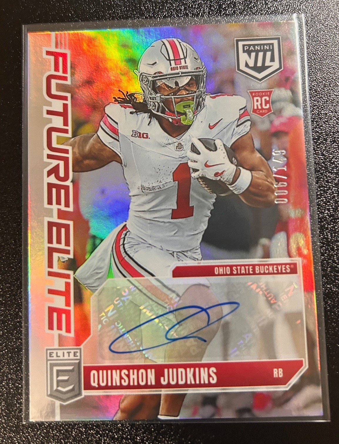 2025 Panini Donruss Elite Quinshon Judkins Future Elite NIL Auto 006/149 RC