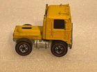 1974 Hot Wheels Mountain Mining Redline Road King Truck Cab Yellow Hong Kong