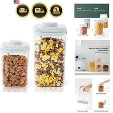 Food Storage Containers Set Airtight Glass Food Storage Jars for Pantry Snacks
