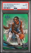 2022 BOWMAN UNIVERSITY BEST GREEN REFRACTOR #26 CAM WHITMORE 34/99 PSA 8