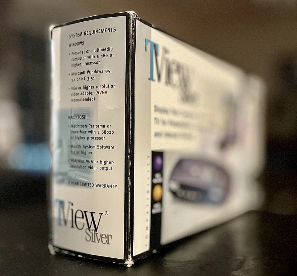 Vintage Focus TView Silver Computer Video MAC Windows TV Video Convertor Sealed - Image 2 of 4