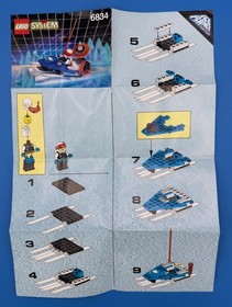 VINTAGE LEGO SPACE ICE PLANET SET 6834 CELESTIAL SLED 100% COMPLETE WITH MANUAL