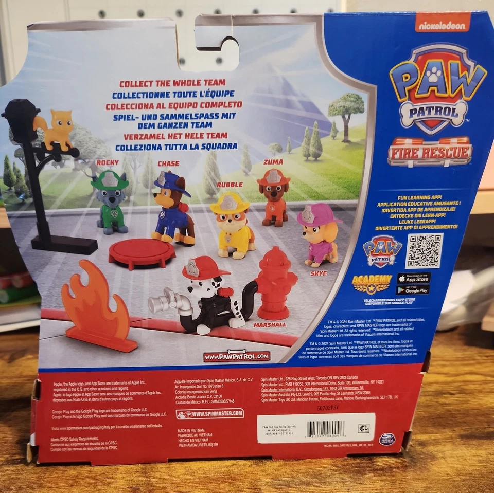 Juego de misión de rescate de bomberos PAW Patrol - Chase, Marshall, Skye, Rubble, Rocky & Zuma Foto 2 de 2