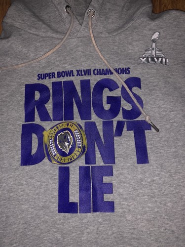 Nike Baltimore Ravens Super Bowl Hoodie Sweatshirt Adult Small - Picture 2 of 3