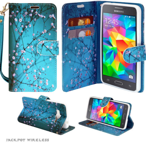 For BLU Grand 5.5 HD G030U Phone Case Hybrid PU Leather Wallet Pouch Flip Cover - Photo 1 sur 21