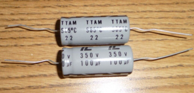 2 Capacitors ic 350V-100uf - TTAM S85 C - 2 2
