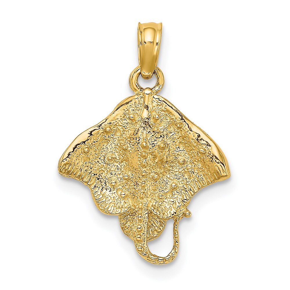 14K Yellow Gold 2-D Stingray Pendant K7521 | eBay