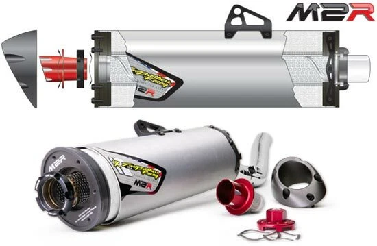 Silenciador de escape Two Brothers M2R antideslizante para Suzuki RMZ250 2013 2014 2015 Foto 4 de 4