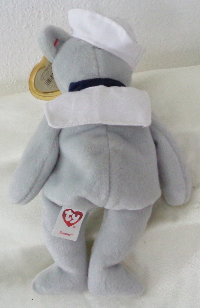 2003 Ty Beanie Babies Ronnie Bear bday February 6, 2003 w Error