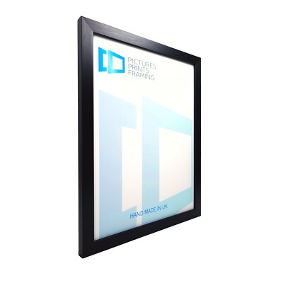 Schwarz Foto Bilderrahmen 19mm A4 9x9 9x11 10x10 10x12 11x11 11x13 Passepartout Glas
