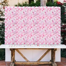 Flower Wall Panel 24" x 16" Artificial Roses Dahlias for Wedding  Party