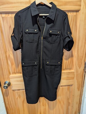 Black Shelby & Palmer Size 8P Career Dress Pockets Zipper Very Elegant! |  eBay