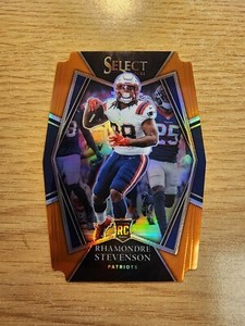 2021 Select Rhamondre Stevenson Orange die cut Premier Prizm 40/249 Rookie RC