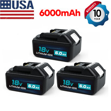 3 Pack 6.0Ah 18V For Makita LXT Lithium-Ion BL1830 BL1850 BL1860 Tool Battery