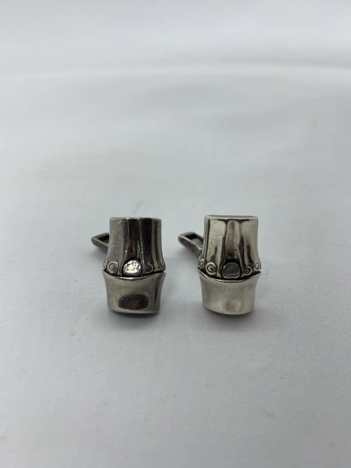 Классические запонки запонки запонки из стерлингового серебра 925 пробы с бамбуком John Hardy - Изображение 2 из 4