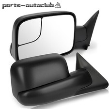 Pair Towing Mirrors Fits 1994-01 Dodge Ram 1500 2500 3500 Pickup Manual Convex Pair Towing Mirrors Fits 1994-01 Dodge Ram 1500 2500 3500 Pickup Manual Convex