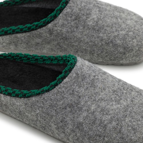 Herren Hausschuhe Fußbett Filzclogs Filzpantoffel Filz Pantoffel Grau 40-47 NEU - Bild 2 von 64